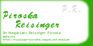 piroska reisinger business card